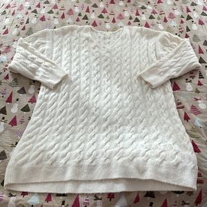 Cream Knit- Sweater/Dress 👗 🐇🦙⚪️